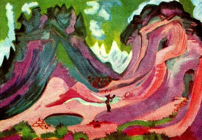Ernst Ludwig Kirchner amselflue oil painting picture